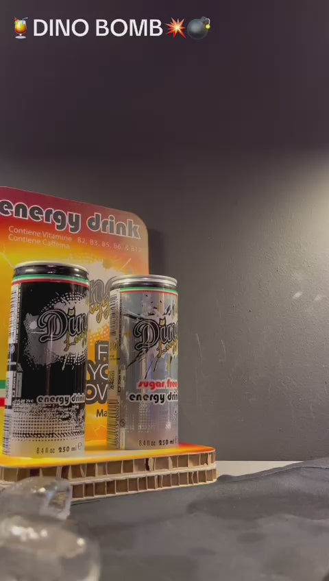 Carica il video: DinoLuzziEnergyDrink l&#39;energy drink italiano! Una carica di energia di qualità.